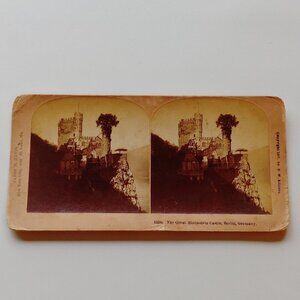 ANTIQUE Stereograph The Great Rheinstein Castle Berlin Germany